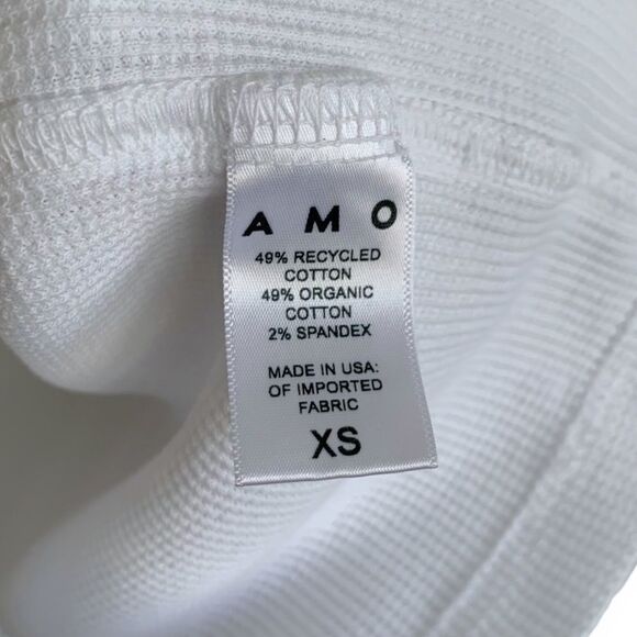 AMO Puff Sleeve Shirt Thermal Long Sleeve Top Tee - Picture 14 of 16